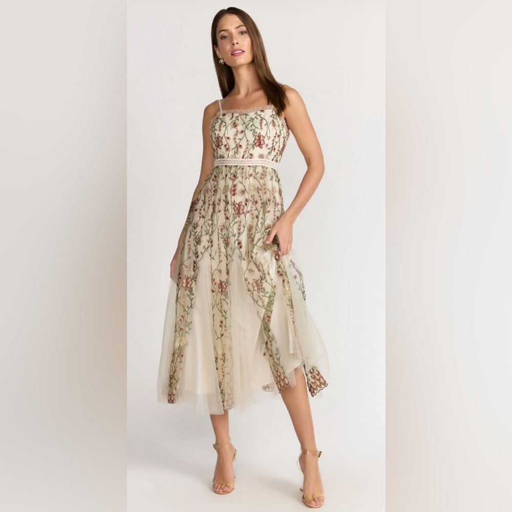 NWT Just Me Sleeveless Floral Embellishment Dress - Brands We Love